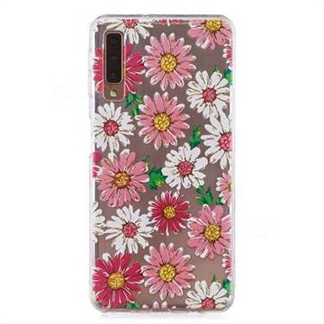 Chrysant Flower Super Clear Soft TPU Back Cover for Samsung Galaxy A7 (2018)