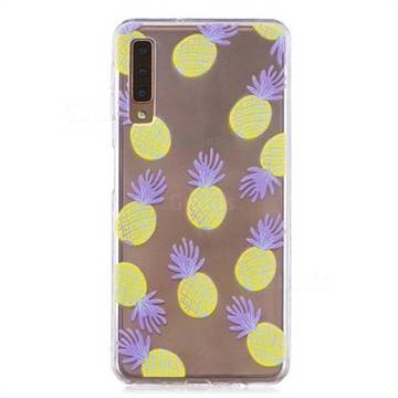 Carton Pineapple Super Clear Soft TPU Back Cover for Samsung Galaxy A7 (2018)