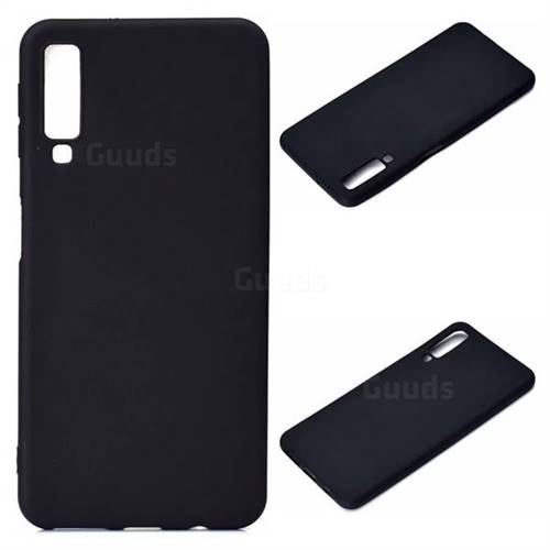Candy Soft Silicone Protective Phone Case for Samsung Galaxy A7 (2018) - Black