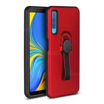 Raytheon Multi-function Ribbon Stand Back Cover for Samsung Galaxy A7 (2018) A750 - Red
