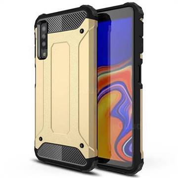 King Kong Armor Premium Shockproof Dual Layer Rugged Hard Cover for Samsung Galaxy A7 (2018) A750 - Champagne Gold