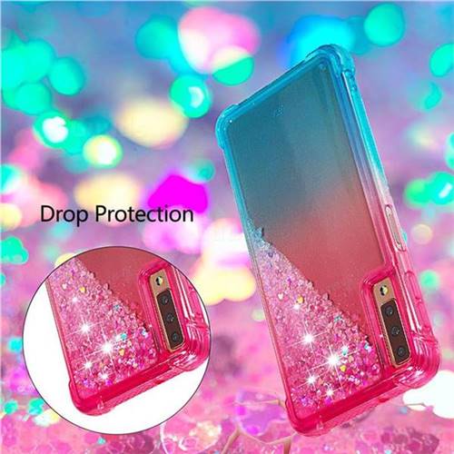 Rainbow Gradient Liquid Glitter Quicksand Sequins Phone Case for