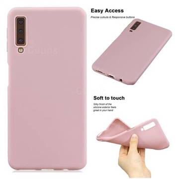 Soft Matte Silicone Phone Cover for Samsung Galaxy A7 (2018) A750 - Lotus Color