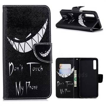 Crooked Grin Leather Wallet Case for Samsung Galaxy A7 (2018)