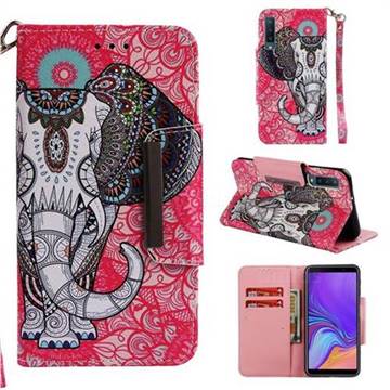Totem Jumbo Big Metal Buckle PU Leather Wallet Phone Case for Samsung Galaxy A7 (2018)