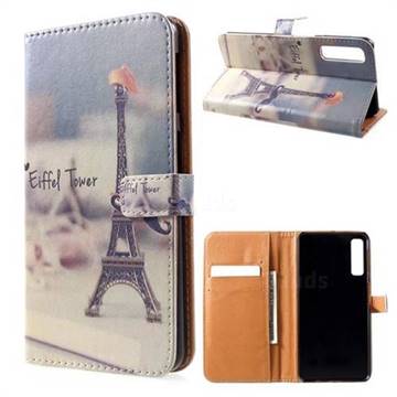 Eiffel Tower Leather Wallet Case for Samsung Galaxy A7 (2018)