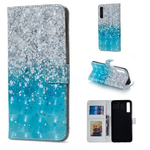 Sea Sand 3D Painted Leather Phone Wallet Case for Samsung Galaxy A7 (2018)