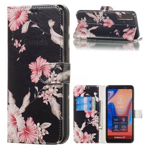 Azalea Flower PU Leather Wallet Case for Samsung Galaxy A7 (2018) A750