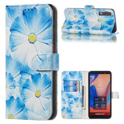Orchid Flower PU Leather Wallet Case for Samsung Galaxy A7 (2018) A750