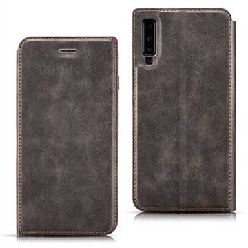 Ultra Slim Retro Simple Magnetic Sucking Leather Flip Cover for Samsung Galaxy A7 (2018) A750 - Starry Sky