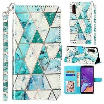Stitching Marble 3D Leather Phone Holster Wallet Case for Samsung Galaxy A7 (2018) A750