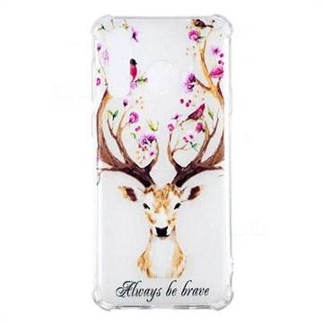 Always be Brave Anti-fall Clear Varnish Soft TPU Back Cover for Samsung Galaxy A8s
