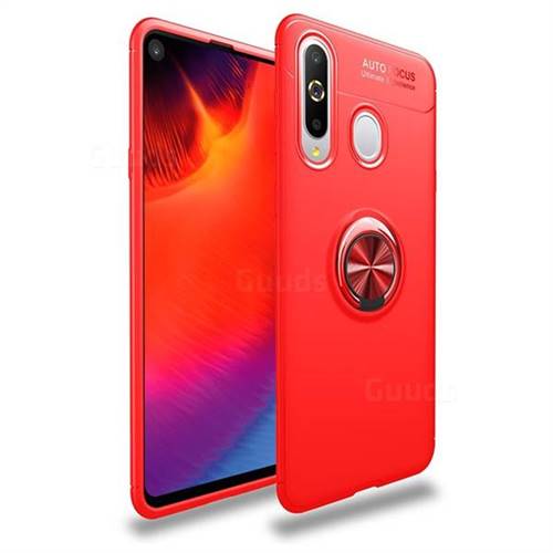 Auto Focus Invisible Ring Holder Soft Phone Case for Samsung Galaxy A8s - Red