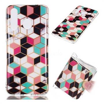 Three-dimensional Square Soft TPU Marble Pattern Phone Case for Samsung Galaxy A8s