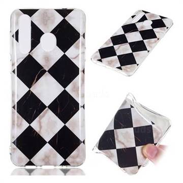 Black and White Matching Soft TPU Marble Pattern Phone Case for Samsung Galaxy A8s