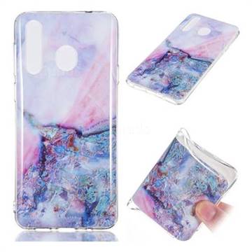 Purple Amber Soft TPU Marble Pattern Phone Case for Samsung Galaxy A8s