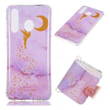 Elf Purple Soft TPU Marble Pattern Phone Case for Samsung Galaxy A8s