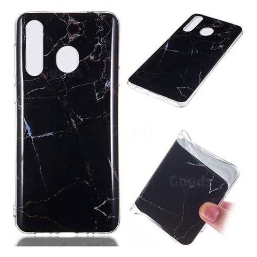 Black Soft TPU Marble Pattern Case for Samsung Galaxy A8s