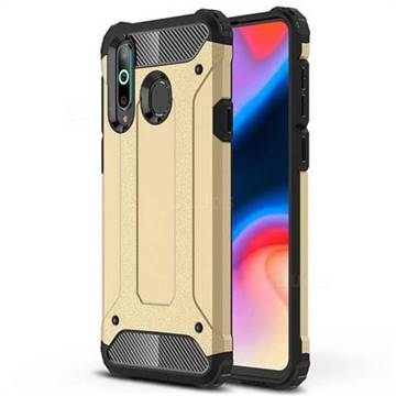 King Kong Armor Premium Shockproof Dual Layer Rugged Hard Cover for Samsung Galaxy A8s - Champagne Gold
