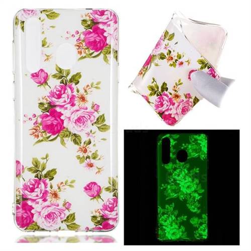 Peony Noctilucent Soft TPU Back Cover for Samsung Galaxy A8s