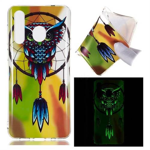 Owl Wind Chimes Noctilucent Soft TPU Back Cover for Samsung Galaxy A8s