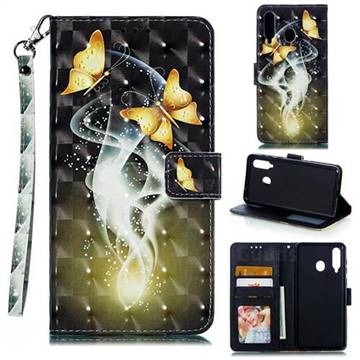 Dream Butterfly 3D Painted Leather Phone Wallet Case for Samsung Galaxy A8s