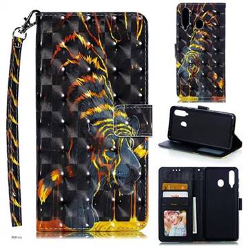 Tiger Totem 3D Painted Leather Phone Wallet Case for Samsung Galaxy A8s