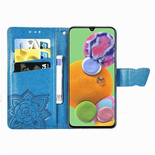Embossing Mandala Flower Butterfly Leather Wallet Case for Samsung ...