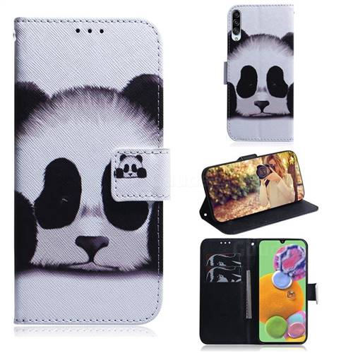 Sleeping Panda PU Leather Wallet Case for Samsung Galaxy A90 5G