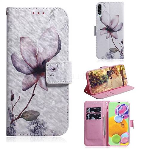 Magnolia Flower PU Leather Wallet Case for Samsung Galaxy A90 5G