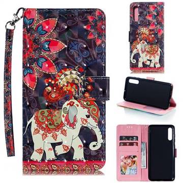 Phoenix Elephant 3D Painted Leather Phone Wallet Case for Samsung Galaxy A90 5G