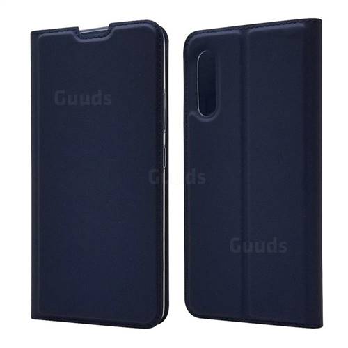 Ultra Slim Card Magnetic Automatic Suction Leather Wallet Case for Samsung Galaxy A90 5G - Royal Blue