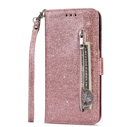 Glitter Shine Leather Zipper Wallet Phone Case for Samsung Galaxy A90 ...