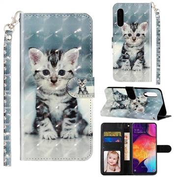 Kitten Cat 3D Leather Phone Holster Wallet Case for Samsung Galaxy A90 5G