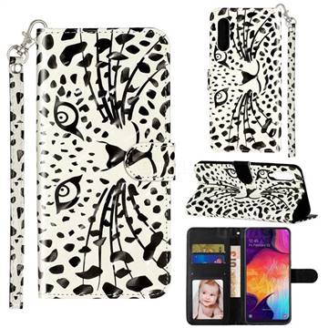 Leopard Panther 3D Leather Phone Holster Wallet Case for Samsung Galaxy A90 5G