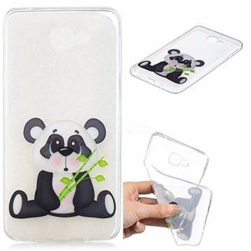 Bamboo Panda Clear Varnish Soft Phone Back Cover for Samsung Galaxy A9 (2018) / A9 Star Pro / A9s