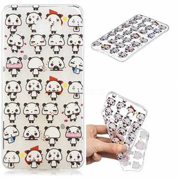 Mini Panda Clear Varnish Soft Phone Back Cover for Samsung Galaxy A9 (2018) / A9 Star Pro / A9s