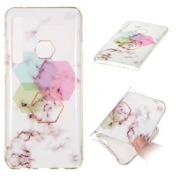 Hexagonal Soft TPU Marble Pattern Phone Case for Samsung Galaxy A9 (2018) / A9 Star Pro / A9s