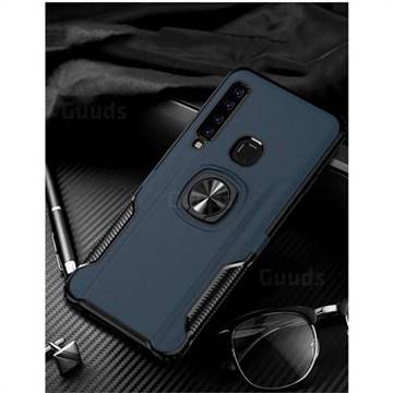 Knight Armor Anti Drop PC + Silicone Invisible Ring Holder Phone Cover for Samsung Galaxy A9 (2018) / A9 Star Pro / A9s - Sapphire