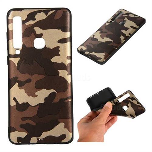 Camouflage Soft TPU Back Cover for Samsung Galaxy A9 (2018) / A9 Star Pro / A9s - Gold Coffee