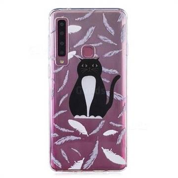 Feather Black Cat Super Clear Soft TPU Back Cover for Samsung Galaxy A9 (2018) / A9 Star Pro / A9s