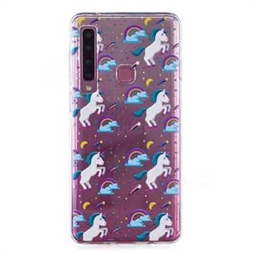Rainbow Running Unicorn Super Clear Soft TPU Back Cover for Samsung Galaxy A9 (2018) / A9 Star Pro / A9s