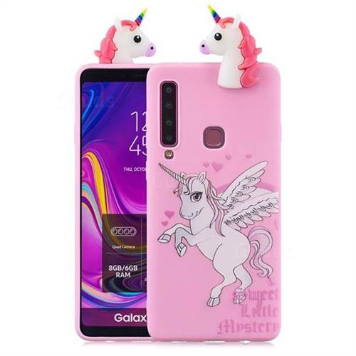 Wings Unicorn Soft 3D Climbing Doll Soft Case for Samsung Galaxy A9 (2018) / A9 Star Pro / A9s