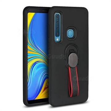 Raytheon Multi-function Ribbon Stand Back Cover for Samsung Galaxy A9 (2018) / A9 Star Pro / A9s - Black