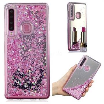 Glitter Sand Mirror Quicksand Dynamic Liquid Star TPU Case for Samsung Galaxy A9 (2018) / A9 Star Pro / A9s - Cherry Pink