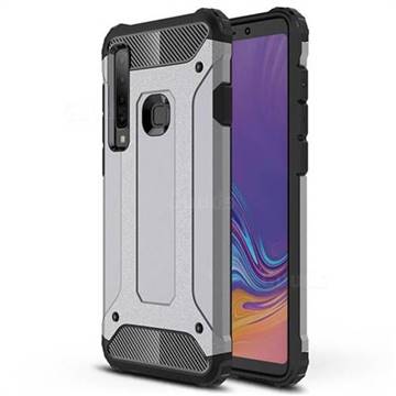 King Kong Armor Premium Shockproof Dual Layer Rugged Hard Cover for Samsung Galaxy A9 (2018) / A9 Star Pro / A9s - Silver Grey