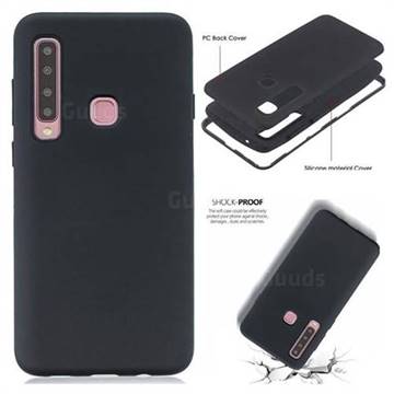 Matte PC + Silicone Shockproof Phone Back Cover Case for Samsung Galaxy A9 (2018) / A9 Star Pro / A9s - Black