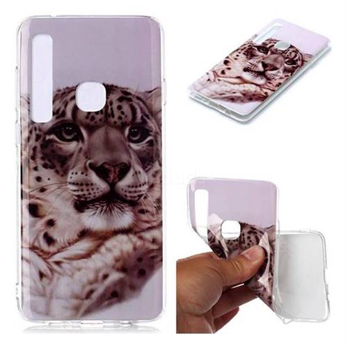 White Leopard Soft TPU Cell Phone Back Cover for Samsung Galaxy A9 (2018) / A9 Star Pro / A9s