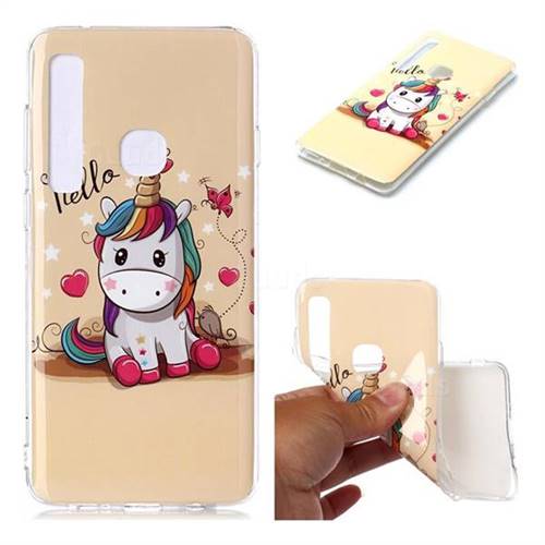 Hello Unicorn Soft TPU Cell Phone Back Cover for Samsung Galaxy A9 (2018) / A9 Star Pro / A9s