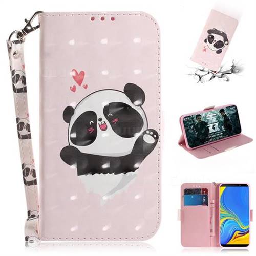 Heart Cat 3D Painted Leather Wallet Phone Case for Samsung Galaxy A9 (2018) / A9 Star Pro / A9s